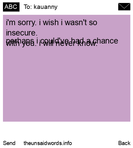 unsent message to kauanny