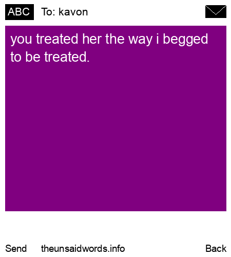 unsent message to kavon