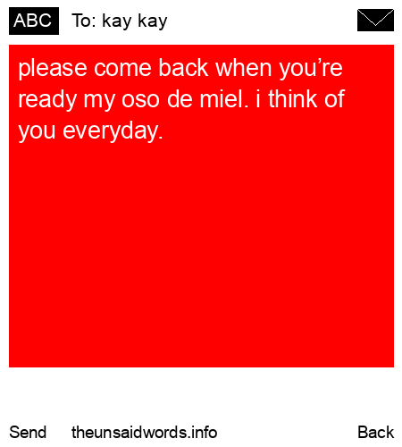 unsent message to kay kay