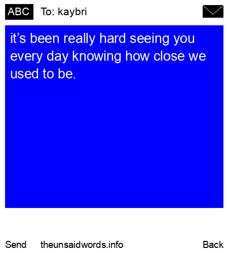 unsent message to kaybri