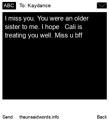 unsent message to Kaydance 