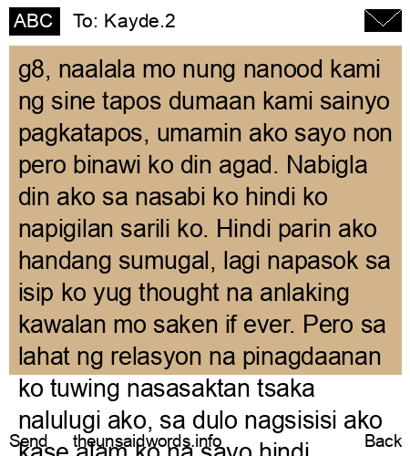 unsent message to Kayde.2