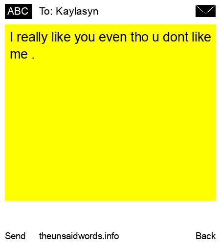 unsent message to Kaylasyn
