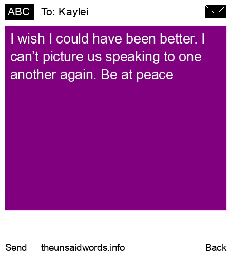 unsent message to Kaylei