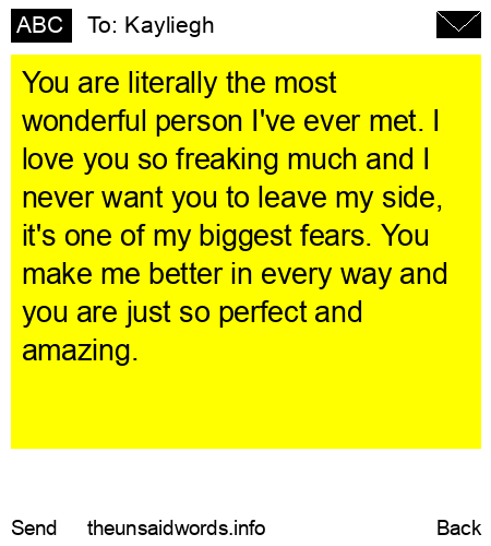 unsent message to Kayliegh