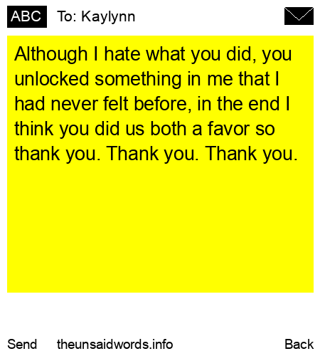 unsent message to Kaylynn