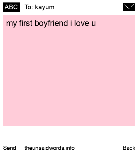 unsent message to kayum