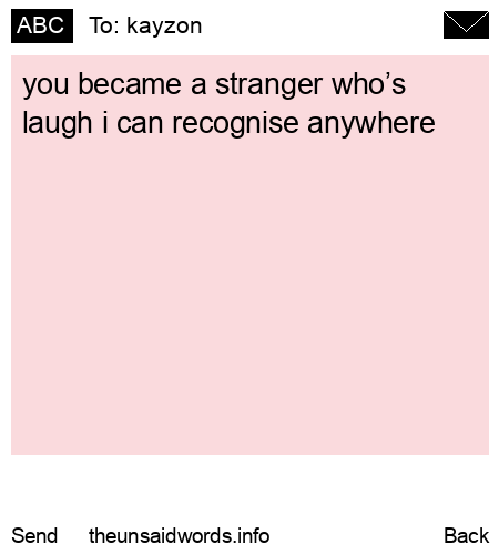 unsent message to kayzon 