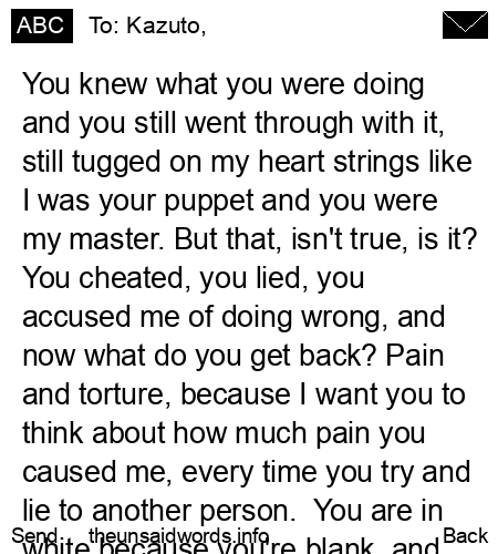 unsent message to Kazuto,