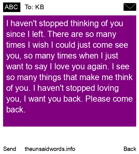 unsent message to KB