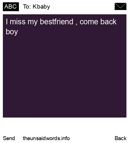 unsent message to Kbaby