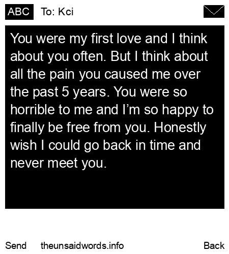 unsent message to Kci