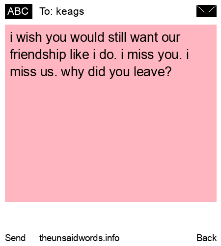 unsent message to keags