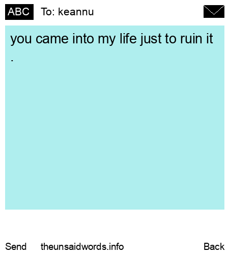 unsent message to keannu