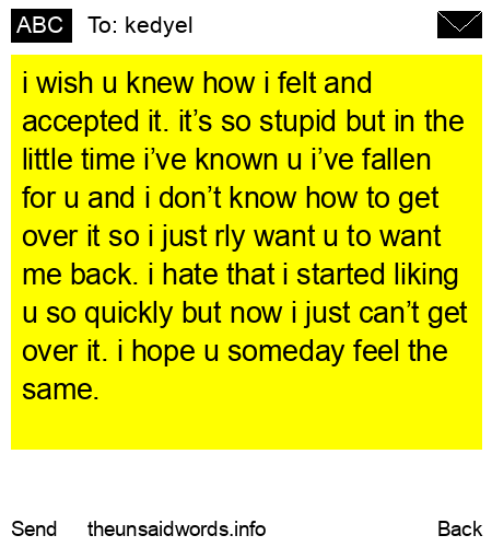 unsent message to kedyel