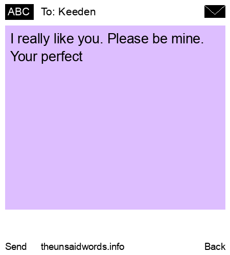 unsent message to Keeden 