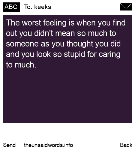unsent message to keeks