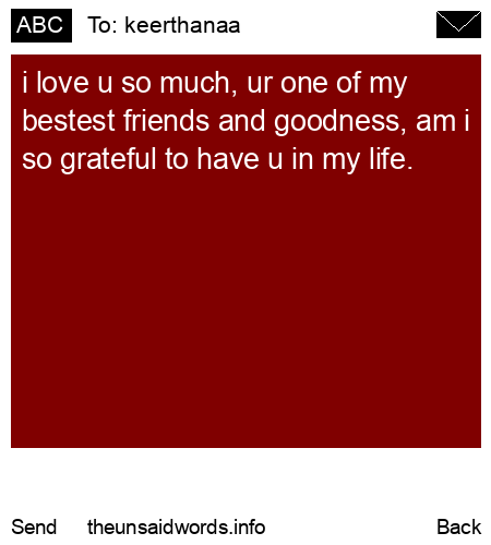 unsent message to keerthanaa