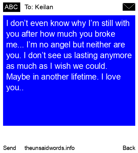 unsent message to Keilan