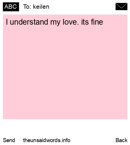unsent message to keilen