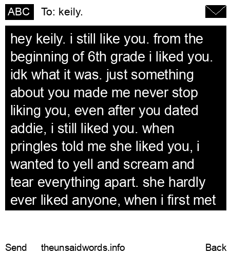 unsent message to keily.