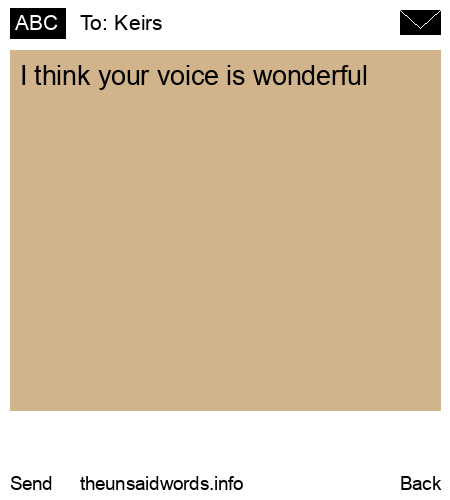 unsent message to Keirs
