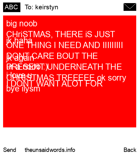 unsent message to keirstyn