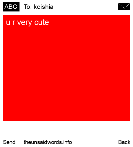 unsent message to keishia
