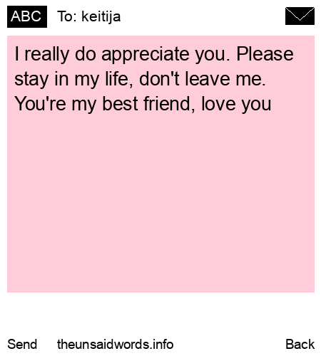 unsent message to keitija