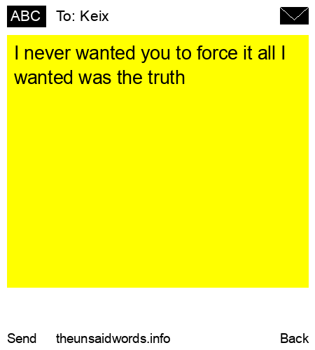 unsent message to Keix