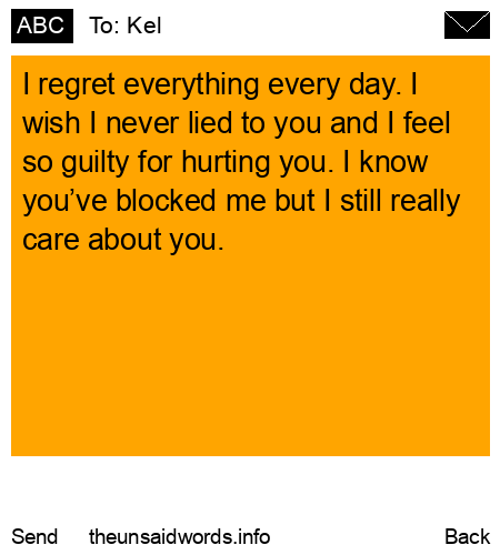unsent message to Kel