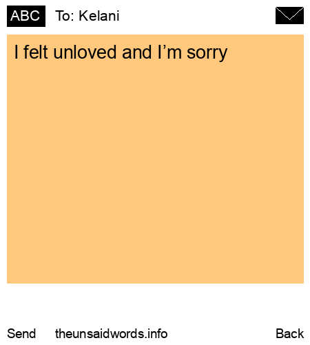 unsent message to Kelani
