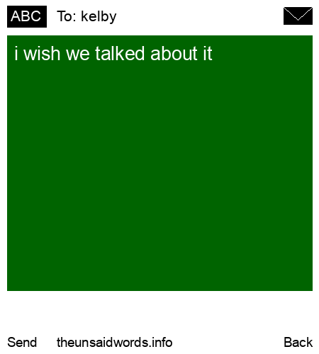 unsent message to kelby