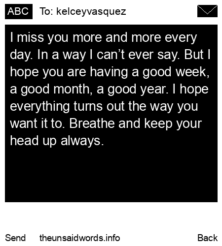unsent message to kelceyvasquez