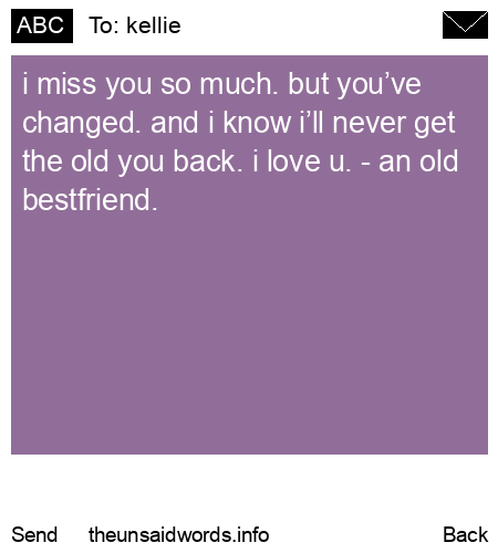 unsent message to kellie