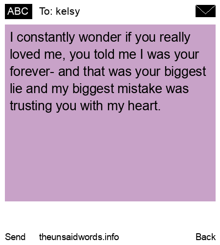 unsent message to kelsy