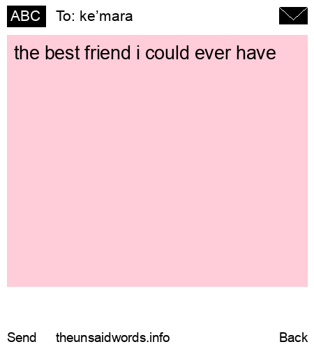 unsent message to ke’mara