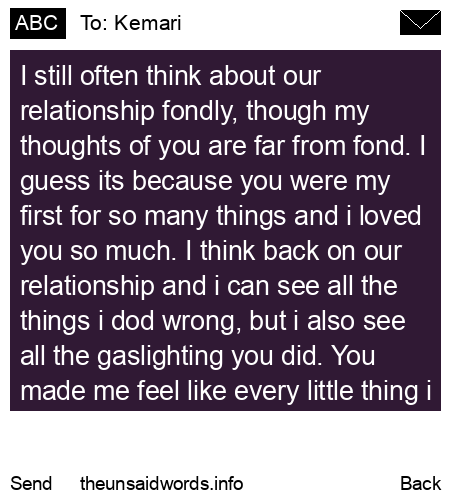 unsent message to Kemari