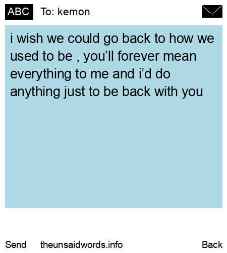unsent message to kemon