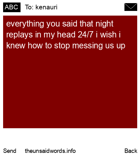 unsent message to kenauri 
