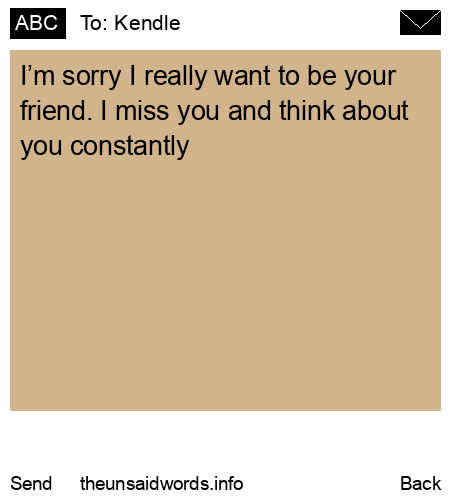 unsent message to Kendle