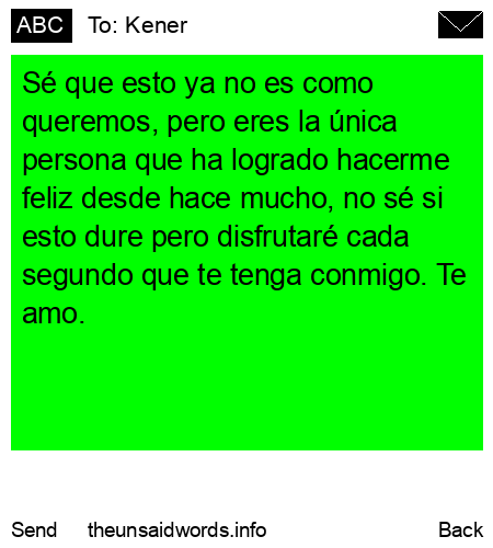 unsent message to Kener