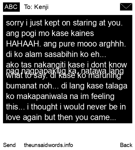 unsent message to Kenji
