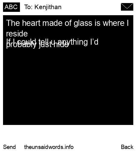 unsent message to Kenjithan
