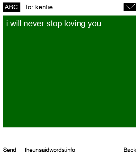 unsent message to kenlie