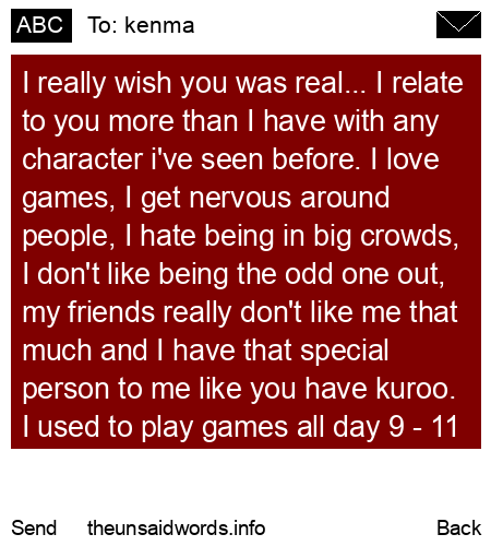 unsent message to kenma