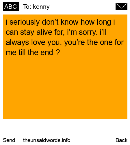 unsent message to kenny