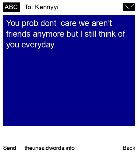 unsent message to Kennyyi