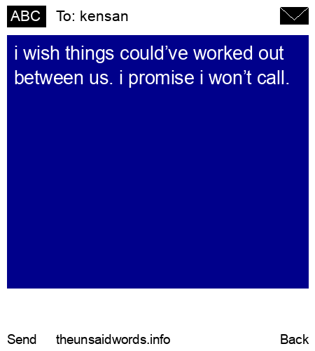 unsent message to kensan