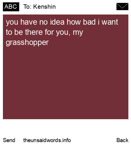 unsent message to Kenshin